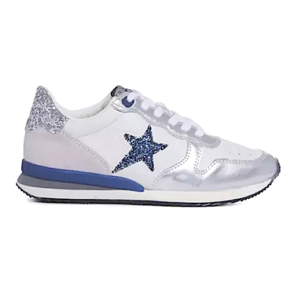 Vintage Havana Rock sneaker in white and baby blue